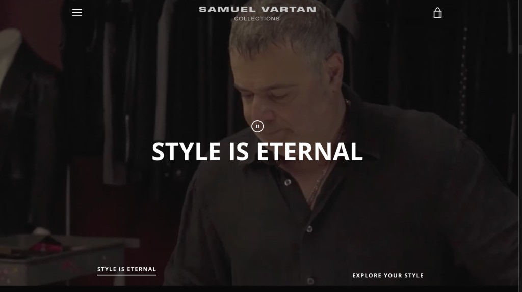 Website & Ecommerce for Samuel Vartan mobile app screens